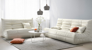 Бежевый диван в интерьере-23, Белый диван ДеФранс